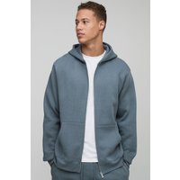 Tall Basic Hoodie mit Reißverschluss - Grau - L, Grau von boohooman