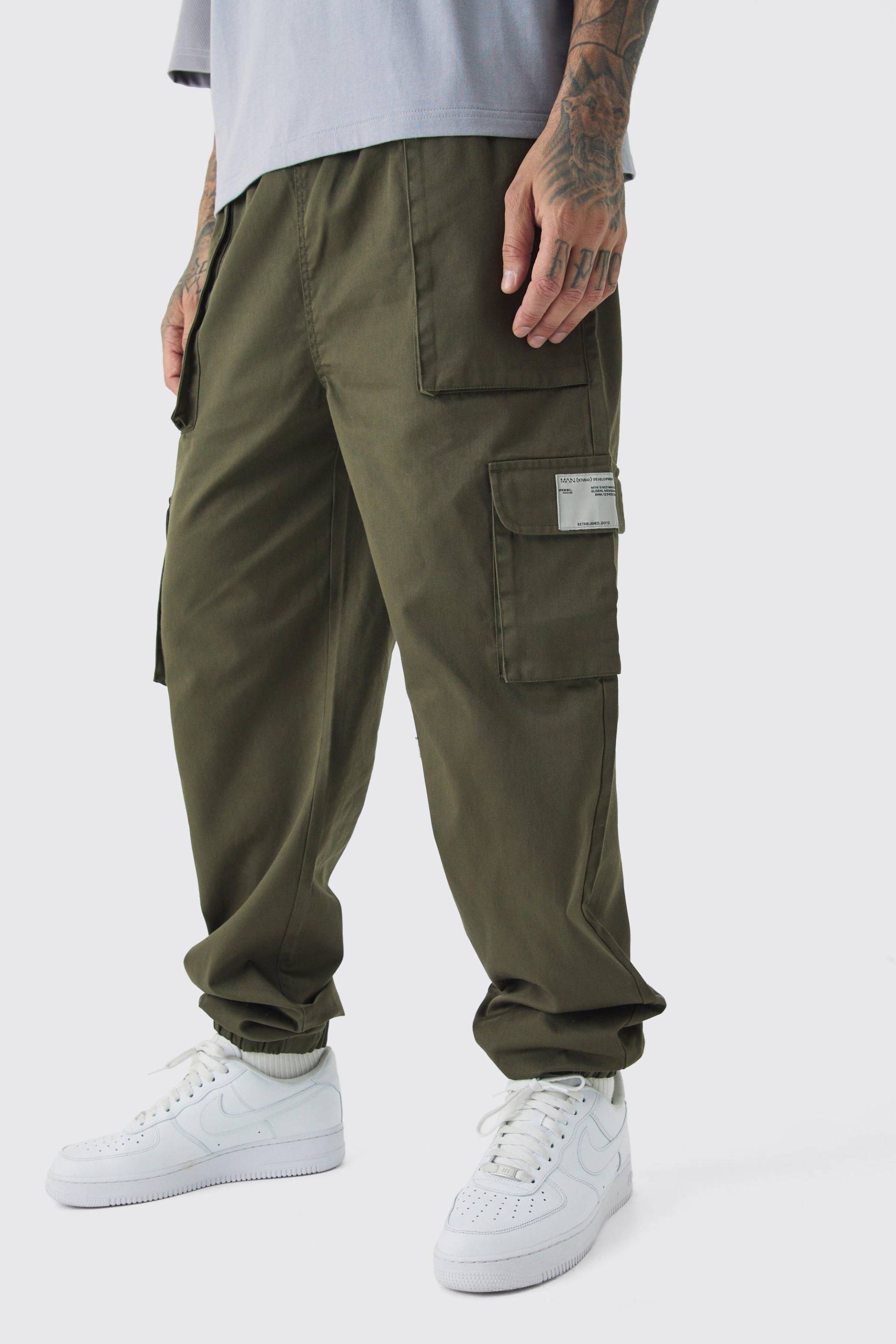 Tall Cargo-Hose in Khaki - S, Khaki von boohooman