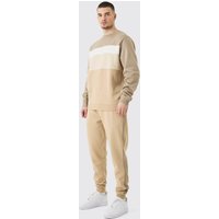 Tall Colorblock Sweatshirt-Trainingsanzug von boohooman
