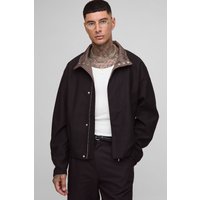 Tall bestickte Trainingsjacke mit Trichterkragen - Schwarz - S, Schwarz Tall bestickte Trainingsjacke mit Trichterkragen - Schwarz - S, Schwarz von boohooman