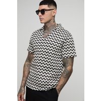 Tall Hemd mit V-Ausschnitt - Schwarz - XL, Schwarz von boohooman
