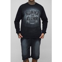 Tall Homme Sweatshirt & Shorts - Schwarz - M, Schwarz von boohooman
