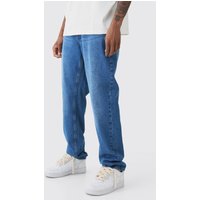 Tall Jeans mit geradem Bein - Blau - 40, Blau von boohooman
