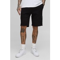 Tall Jersey-Shorts mit Utility-Taschen - Schwarz - 2XL, Schwarz von boohooman