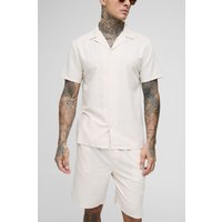 Tall Leinen-Hemd & Shorts von boohooman