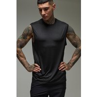 Tall Man Active Lightweight Essentials Gym vesttop - Schwarz - XS, Schwarz von boohooman