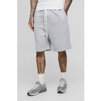 Tall Oversize Jersey-Shorts mit Official-Applikation - Grau - S, Grau von boohooman