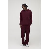 Tall Official Hoodie-Trainingsanzug - Burgund - L, Burgund von boohooman