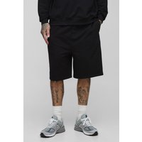 Tall Oversize Basic Shorts - Schwarz - M, Schwarz von boohooman