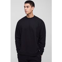 Tall Oversize Basic Sweatshirt - Schwarz - L, Schwarz von boohooman