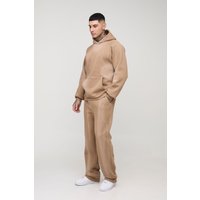 Tall Oversize Raglan Trainingsanzug mit Kapuze - Braun - XL, Braun Tall Oversize Raglan Trainingsanzug mit Kapuze - Braun - XL, Braun von boohooman