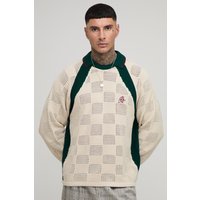 Tall Oversize Retro Fußball-Poloshirt von boohooman