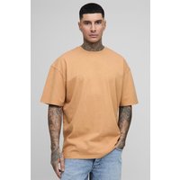 Tall Oversize T-Shirt mit Acid-Waschung - Orange - M, Orange Tall Oversize T-Shirt mit Acid-Waschung - Orange - M, Orange von boohooman