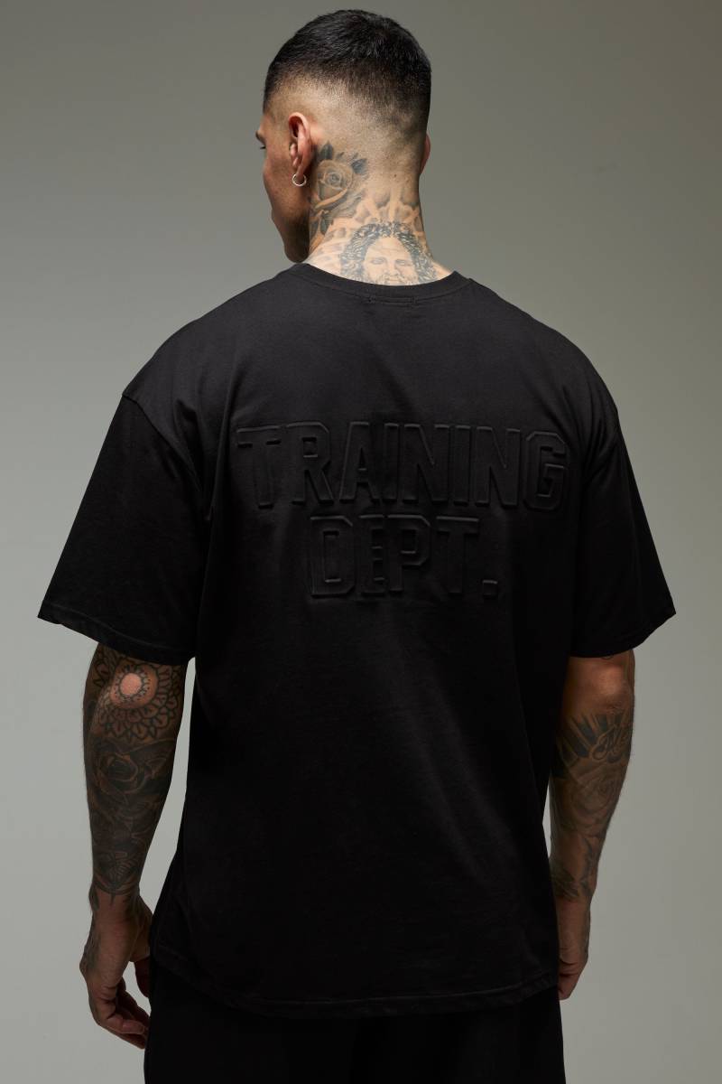 Tall Oversize T-Shirt mit Man Active Training Dept Print von boohooman