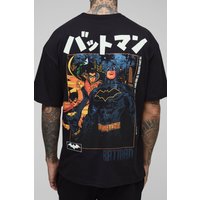 Tall Oversize T-Shirt mit lizenziertem Batman-Print - Schwarz - S, Schwarz von boohooman