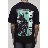 Tall Oversize T-Shirt mit lizenziertem Batman-Print von boohooman