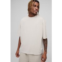 Tall kastiges Oversize Basic T-Shirt - Grau - S, Grau von boohooman