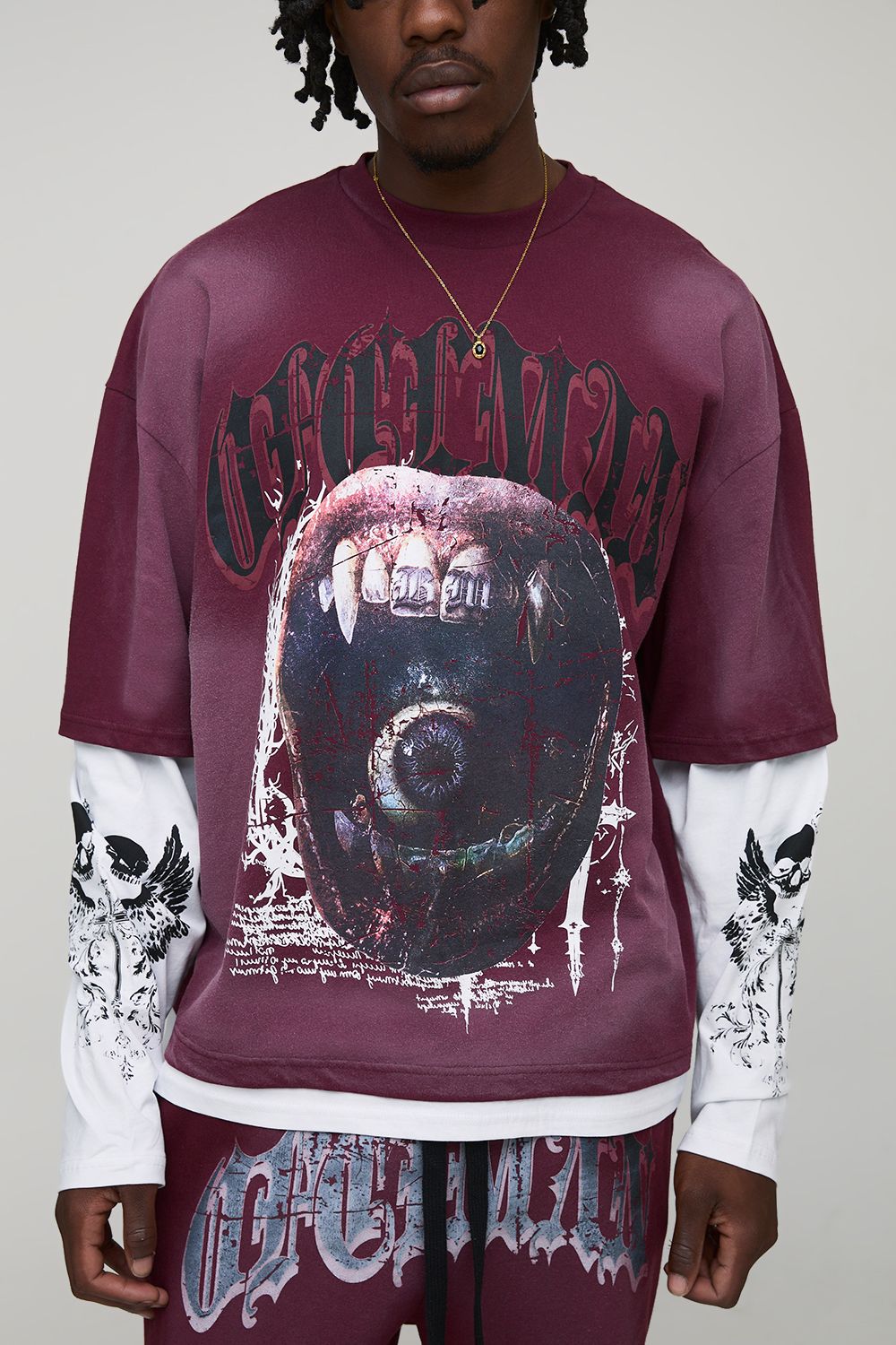 Tall kastiges Oversize T-Shirt - Rot - M, Rot Tall kastiges Oversize T-Shirt - Rot - M, Rot von boohooman