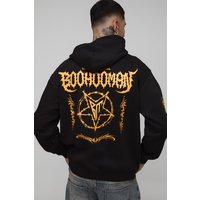Tall Oversized Gothic Man Print Hoodie von boohooman
