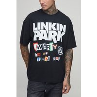 Tall Oversize T-Shirt mit Blockabsatz - Schwarz - S, Schwarz von boohooman