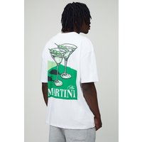Tall Oversize T-Shirt mit Man Script - Weiß - M, Weiß von boohooman