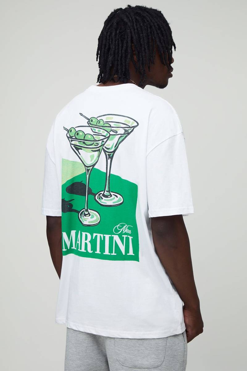 Tall Oversize T-Shirt mit Man Script - Weiß - S, Weiß von boohooman