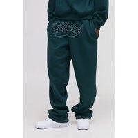 Tall Oversize Official Strick-Jogginghose mit Kontrast-Naht - Grün - M, Grün von boohooman