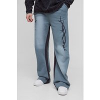 Tall lockere Jogginghose mit Print - Grau - M, Grau von boohooman