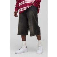 Tall lange Jorts mit Taschen - Schwarz - 40, Schwarz von boohooman