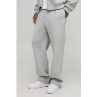 Tall gerade Jogginghose mit Stickerei - Grau - XL, Grau von boohooman