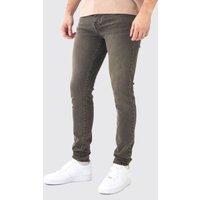 Tall Skinny Stretch Jeans in Braun Tall Skinny Stretch Jeans in Braun von boohooman