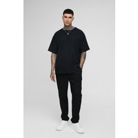 Tall T-Shirt und Hose - Schwarz - XL, Schwarz von boohooman