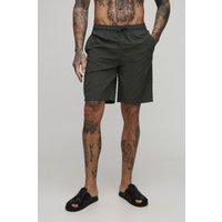 Tall strukturierte Badehose - Grau - 2XL, Grau von boohooman