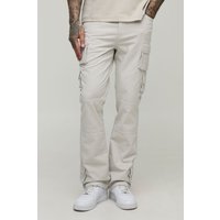 Tall Slim-Fit Schlaghose mit Taschen - Grau - 30, Grau von boohooman