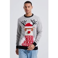 Tall Weihnachtspullover mit Rentier von boohooman