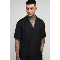 Tall Wickel-Hemd - Schwarz - S, Schwarz von boohooman