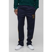 Tall gestreifte Trikot-Jogginghose mit geteiltem Saum - Blau - S, Blau von boohooman