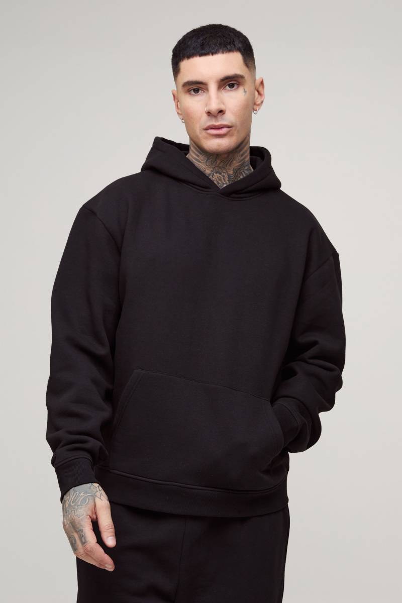 Tall kastiger Oversize Basic Hoodie - Schwarz - M, Schwarz Tall kastiger Oversize Basic Hoodie - Schwarz - M, Schwarz von boohooman