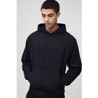 Tall kastiger Oversize Basic Hoodie - Schwarz - S, Schwarz von boohooman