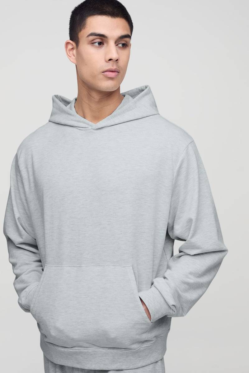 Tall kastiger Oversize Basic Hoodie von boohooman