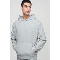 Tall kastiger Oversize Basic Hoodie von boohooman