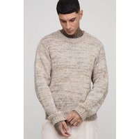 Tall kastiger Oversize Strickpullover von boohooman
