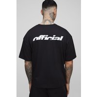 Tall kastiges Oversize Man Official T-Shirt mit Print - Schwarz - M, Schwarz von boohooman