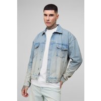 Tall klassische Oversize Jeansjacke von boohooman