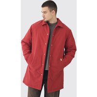 Tall langer Regenmantel in Knitteroptik mit Man-Etikett Tall langer Regenmantel in Knitteroptik mit Man-Etikett von boohooman