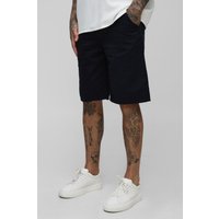 Tall lockere Chino-Shorts - Schwarz - 36, Schwarz von boohooman