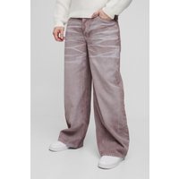 Tall lockere Jeans - Braun - 40, Braun von boohooman