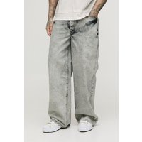 Tall lockere Jeans - Grau - 34, Grau von boohooman