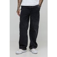 Tall lockere Jeans - Schwarz - 34, Schwarz von boohooman