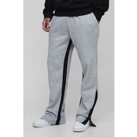Tall lockere Jogginghose mit geteiltem Saum - Grau - S, Grau von boohooman